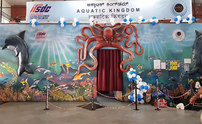 12-Feet-Long Tunnel Aquarium Opens At Bengaluru Railway Station