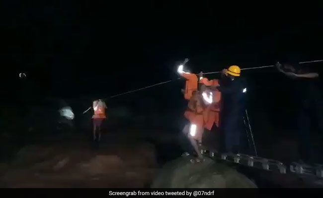Watch: Man Trapped In Himachal Stream Rescued In Midnight Operation
