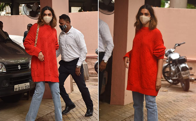 Deepika Padukone's Casual Chic Outfit Gets A Bright Colourpop Twist With Her Balenciaga Pullover