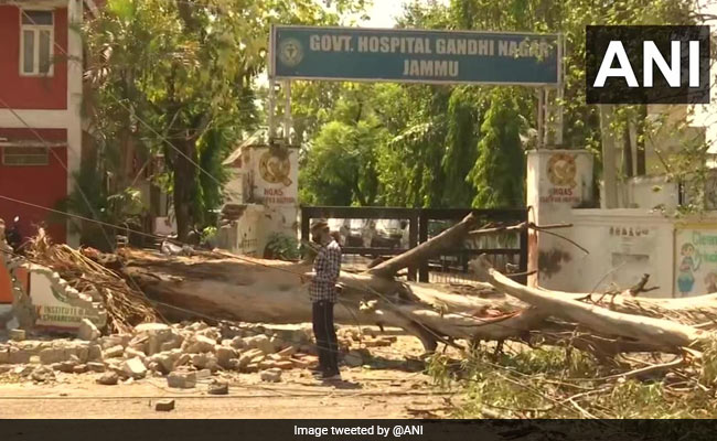 जम्मू में आया तेज आंधी-तूफान, कई इलाकों में उखड़े पेड़, ट्रैफिक जाम
