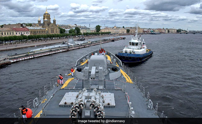 Indian Warship At St Petersburg To Participate In Russia's Navy Day Event