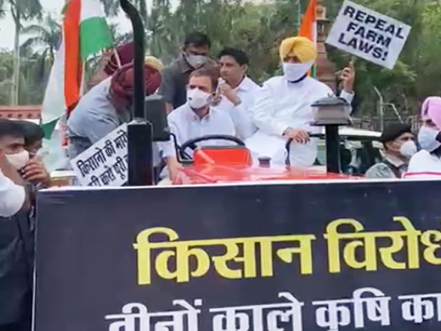 "Tractor In Parliament": Rahul Gandhi Warns Government Over Farm Laws