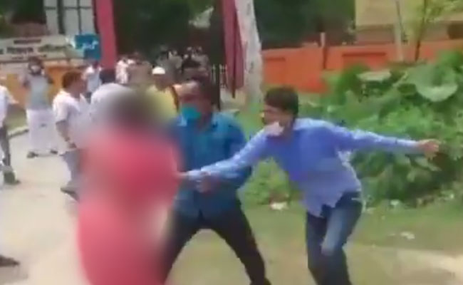 UP Shocker: On Camera, Samajwadi Worker's Sari Yanked By Political Rivals