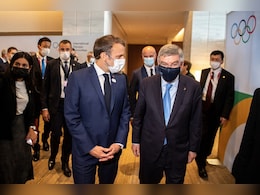 French President Emmanuel Macron In Tokyo For Olympic Opening Ceremony