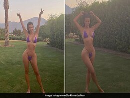 Even When It's Hazy Outside, Nothing Dulls Kim Kardashian's Purple Bikini Even When It's Hazy Outside, Nothing Dulls Kim Kardashian's Purple Bikini