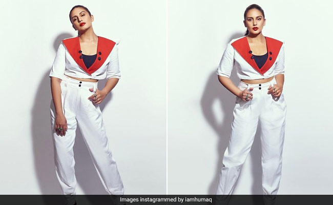 Huma Qureshi In A Colour Block Co-Ord Set Is Fashionably Beating The Monsoon Greys