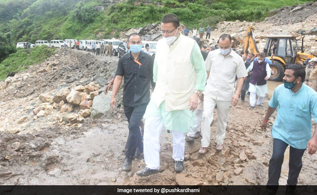 Uttarakhand Chief Minister Meets Families Of Those Killed In Uttarkashi Cloudburst