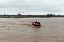 Watch: Rescue Team Evacuates People Stranded In Flood-Hit Area In Madhya Pradesh Watch: Rescue Team Evacuates People Stranded In Flood-Hit Area In Madhya Pradesh
