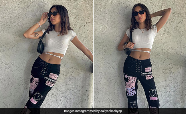 "Cool Girl" Aaliyah Kashyap's Crop Top And Funky Jeans Do Justice To Her Uber Cool Style