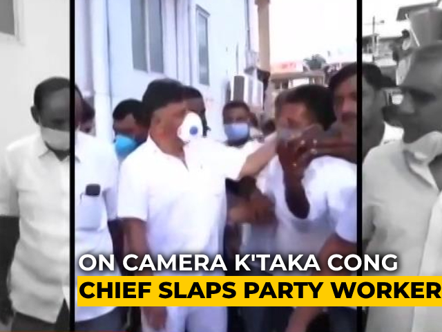 On Camera, Karnataka Congress Chief Slaps Man, BJP Slams "Behaviour"