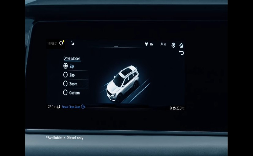 Mahindra XUV700 Cabin Teased Showing Drive Modes- Zip, Zap, Zoom