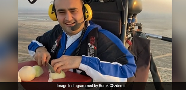 Watch: Turkish Chef Chopping Onions While Para-Motoring Leaves Internet Amused