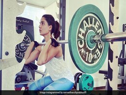 "Inspired" By Mirabai Chanu, Samantha Ruth Prabhu Did This In The Gym. Pic Inside "Inspired" By Mirabai Chanu, Samantha Ruth Prabhu Did This In The Gym. Pic Inside