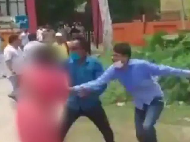 On Camera, Woman's Sari Pulled By Rival Party Men Ahead Of UP Rural Polls