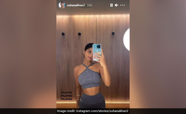 Suhana Khan Aces The Sporty Style Game Like No Other In A Grey Sports Bra And Shorts