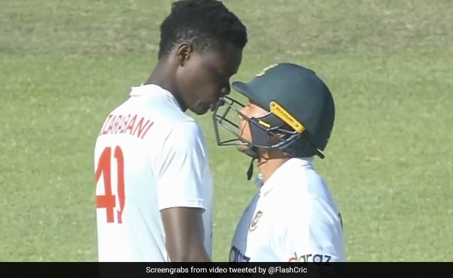 बांग्लादेश बल्लेबाज को डराने के लिए आंख दिखाने लगा जिम्बाब्वे गेंदबाज, काफी देर तक चला ड्रामा- Video