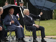 Watch: Boris Johnson Struggles With His Umbrella At Memorial Service