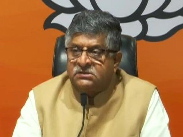 "No Evidence Linking Government, BJP": Ravi Shankar Prasad On Pegasus