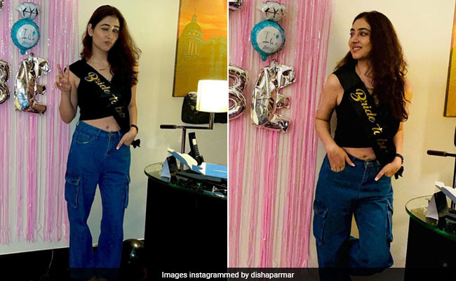 Bride-To-Be Disha Parmar Chooses A Chic Casual Look For Her Bachelorette Party