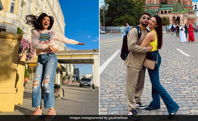 With Zaid Darbar By Her Side, Gauahar Khan's Moscow Diaries Are Complete With Stylish Travel Looks