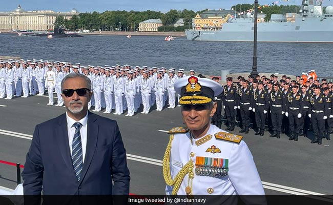 Navy Chief Karambir Singh Attends Russian Navy's 325th Anniversary Parade