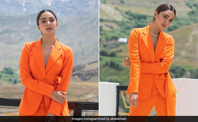 Orange You Glad Kiara Advani Decided To Brighten Your Tuesday In A Tangerine Pantsuit?