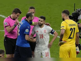 Watch: Giorgio Chiellini Playfully Punches Jordi Alba, Hugs Him During Euro 2020 Semi-Final Clash