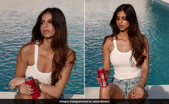 Suhana Khan Makes Pool Days Look Chic As Ever In A Tank Top And Denim Shorts