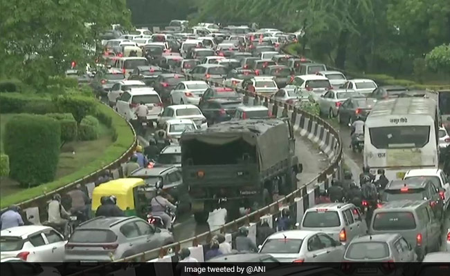 Monsoon Arrives In Delhi After Long Delay; Massive Jams After Heavy Rain