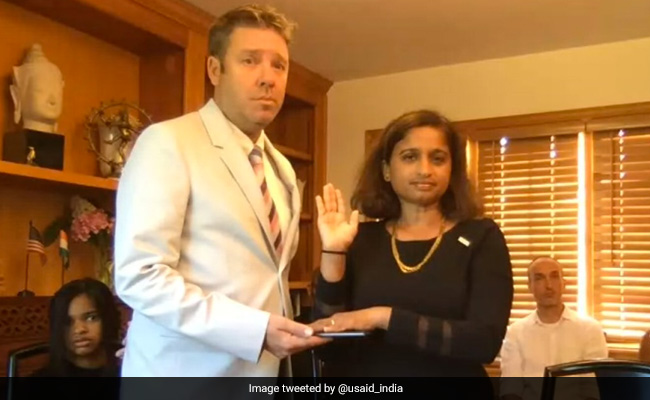 Veena Reddy Sworn In As USAID's First Indian-American Mission Director