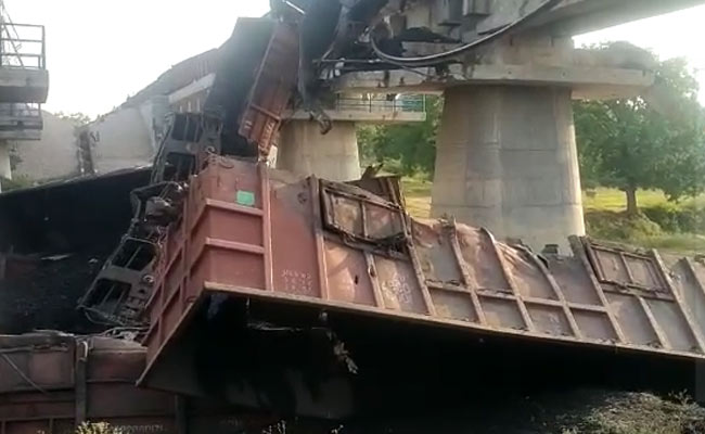 Goods Train Falls Off Bridge In Madhya Pradesh, Rescue Ops On
