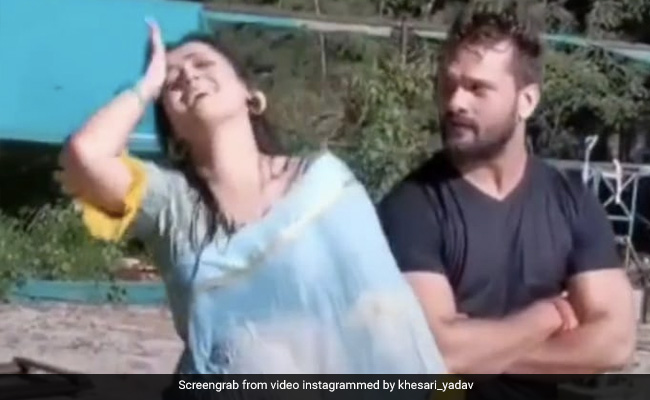 Khesari Lal Yadav ने Shweta Mehra संग 'जय जय शिव शंकर' गाने पर किया जोरदार डांस, Video जमकर हो रहा वायरल