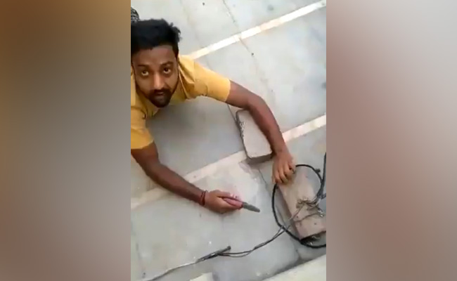 Watch: He Was Caught Trying To Snip Illegal Power Line. Reaction Is Viral