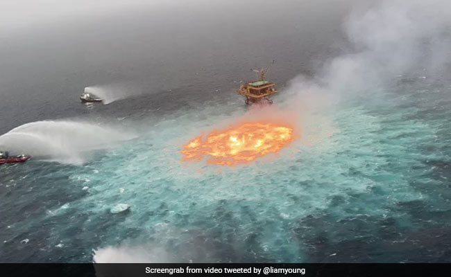 Video: Fire Rages In The Middle Of Ocean Near Mexico