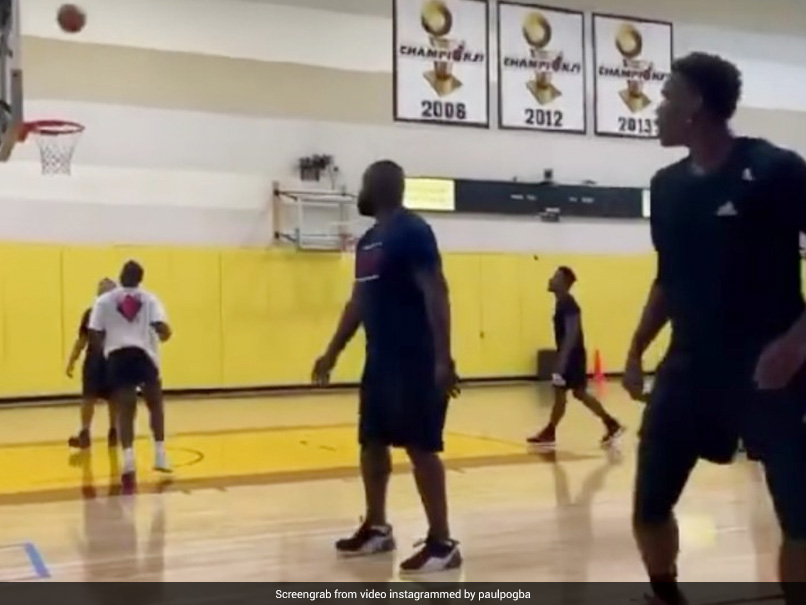 Watch: Paul Pogba Shows Off His Basketball Skills, Scores A Three-Pointer