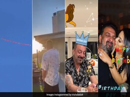 Sanjay Dutt's Birthday Wish From Daughter Trishala - A Sky Banner In California Sanjay Dutt's Birthday Wish From Daughter Trishala - A Sky Banner In California