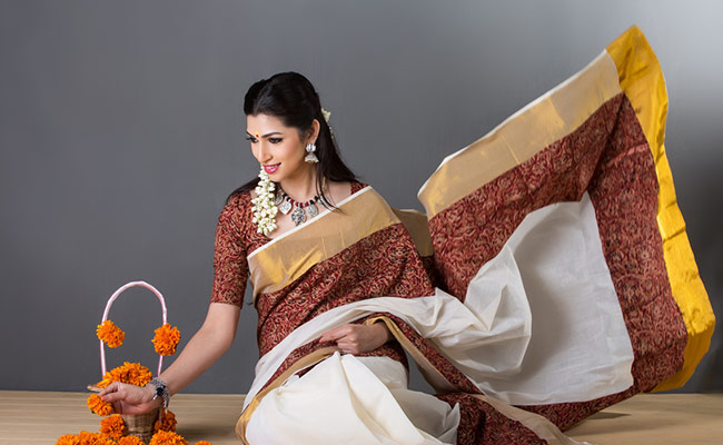 Channel Your Inner Desi Diva With These Beautiful Floral Print Sarees For Women