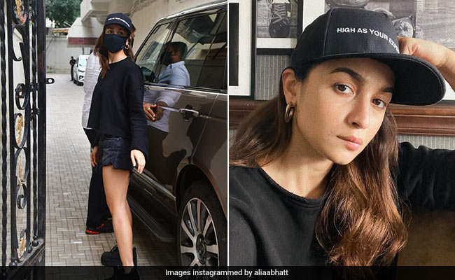 Alia Bhatt Looks Chic In A Black Sweatshirt With A Cap And Its All Because Of Ranbir Kapoor