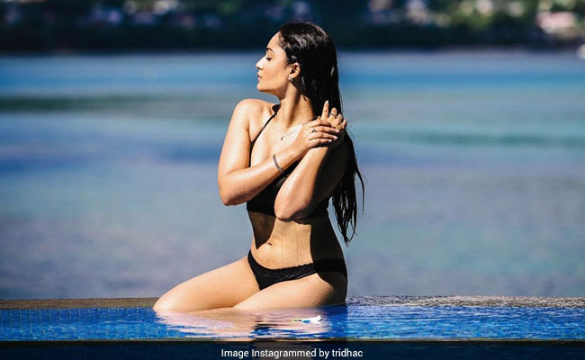 Tridha Choudhury In Her Black Bikini Could Put The Seychelles Seascape To Shame