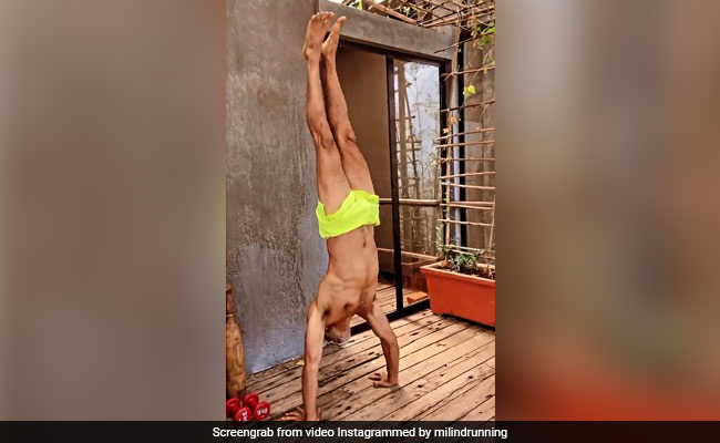 What Milind Soman Does "When Everything Looks Upside Down"