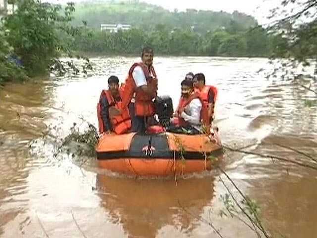 In This Flooded Maharashtra Town, Covid Patients Being Rescued On Boats