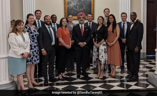 Indian Ambassador In US Taranjit Singh Sandhu Interacts With White House Fellows