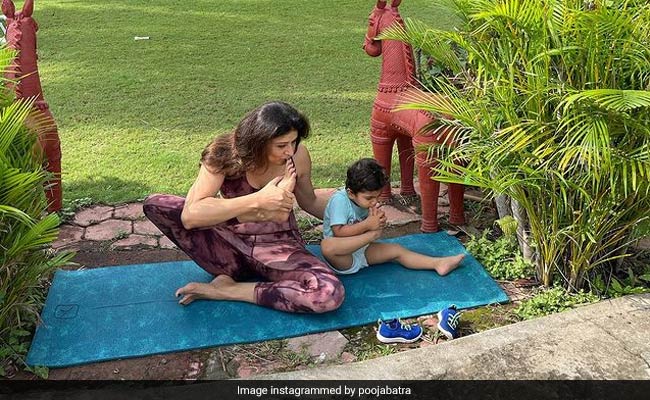 Pooja Batra Found The Perfect Yoga Partner In Her Nephew. See Her Post