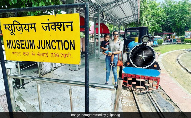 This Weekend, Gul Panag And Son Nihal Went For A Joy Ride At The National Rail Museum