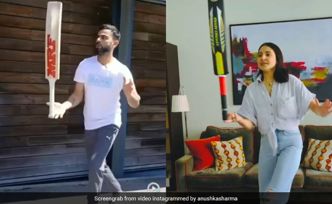 अनुष्का शर्मा और विराट कोहली में हुई 'बैट बैलेंस' की टक्कर, Video में देखें किसने मारी बाजी