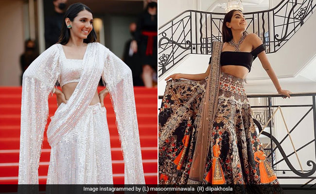 <i>Desi</i> Influencers Diipa Buller-Khosla And Masoom Minawala Light Up The Cannes Red Carpet 2021 In True <i>Desi</i>Style