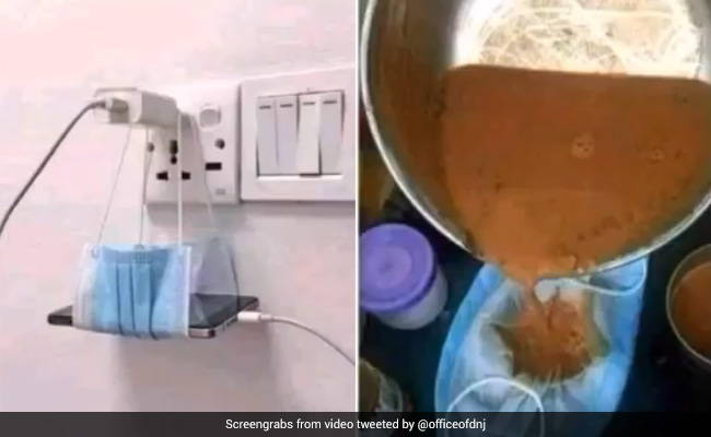 किसी ने Mask से छानी चाय, तो किसी ने बना लिया Mobile हैंगर, हर्ष गोयनका ने बताए मास्क पहनने के नए तरीके - देखें Video