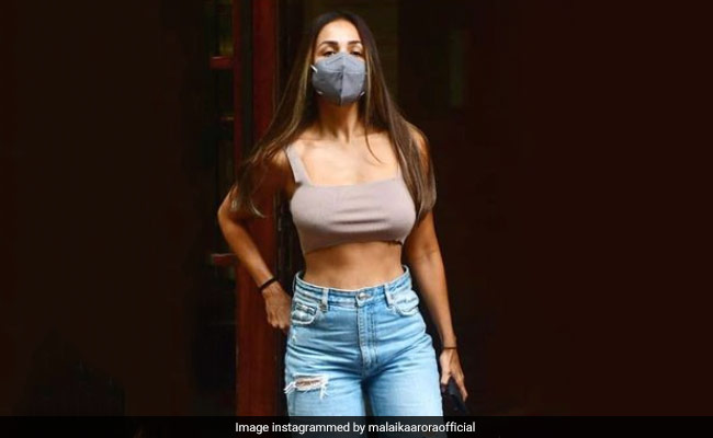 "Mask Up, Ripped Jeans And Crop Top": Malaika Arora's Sassy Monday Mood