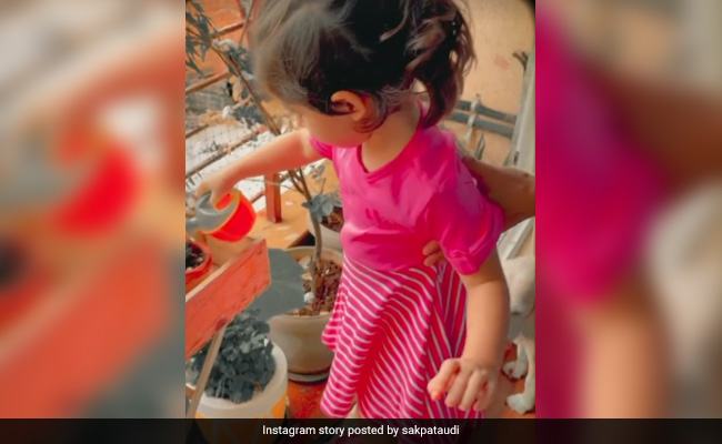 Cuteness Alert: Just Inaaya Naumi Kemmu Watering Her Plants