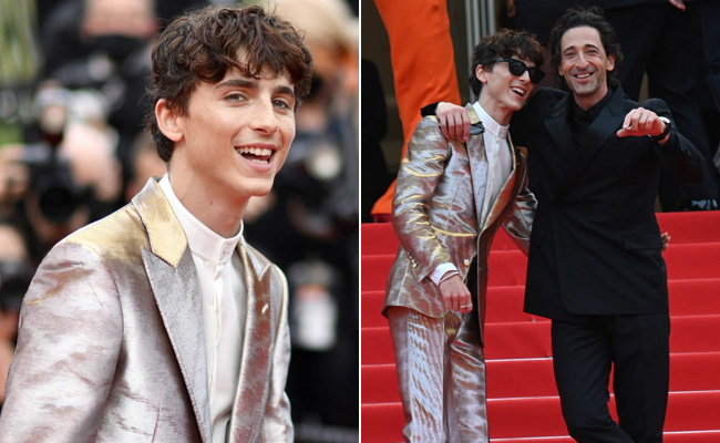 All Timothee Chalamet Needs To Make A Statement Is A Metallic Suit On The Cannes Red Carpet